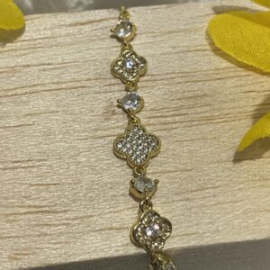 PULSERA TREBOL PIEDRA